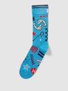 Happy Socks Socken mit Allover-Muster Modell 'Pisces' in Blau, Größe 4...