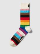 Happy Socks Socken mit Kontraststreifen Modell 'Pride Stripe' in Offwh...