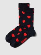 Happy Socks Socken mit Motiv-Print Modell 'Hearts' in Marine, Größe 36...