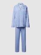 Lauren Ralph Lauren Pyjama mit Streifenmuster in Bleu, Größe XS