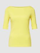 Lauren Ralph Lauren T-Shirt mit U-Boot-Ausschnitt in Gelb, Größe XS