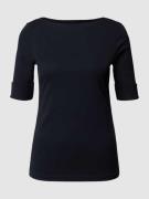 Lauren Ralph Lauren T-Shirt mit Stretch-Anteil in Dunkelblau, Größe XS
