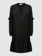 Rosemunde Kleid mit Volantsaum in Black, Größe 40