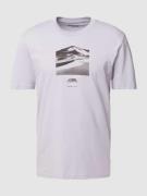 SELECTED HOMME T-Shirt mit Label-Motiv-Print in Flieder, Größe XL