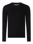 SELECTED HOMME Pullover mit Merinowoll-Anteil Modell 'Town' in Black, ...