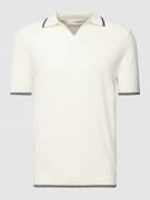 SELECTED HOMME Poloshirt mit Kontraststreifen Modell 'ARLO' in Offwhit...