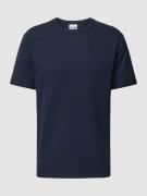 SELECTED HOMME T-Shirt mit Strukturmuster Modell 'SANDER' in Marine, G...