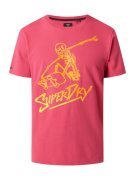 Superdry T-Shirt aus Baumwolle in Pink, Größe M