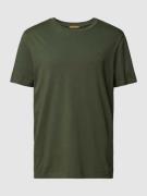 camel active T-Shirt mit Logo-Stitching in Oliv, Größe 3XL