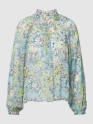Drykorn Bluse mit Allover-Muster Modell 'DUMONDA' in Eisblau, Größe 36