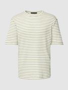 Drykorn T-Shirt mit Streifenmuster Modell 'RAPHAEL' in Oliv, Größe S