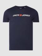 Jack & Jones T-Shirt mit Label-Print Modell 'CORP' in Dunkelblau, Größ...