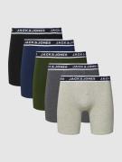 Jack & Jones Trunks mit elastischem Logo-Bund im 5er-Pack Modell 'BOXE...