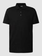 Strellson Poloshirt mit Strukturmuster Modell 'Fadu' in Black, Größe S
