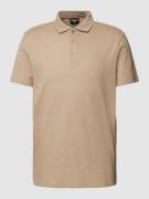 Strellson Poloshirt mit Strukturmuster Modell 'Fadu' in Beige, Größe S