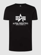 Alpha Industries T-Shirt mit Label-Print Modell 'BASIC' in Black, Größ...