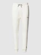 CARLO COLUCCI Sweatpants mit Label-Details in Offwhite, Größe XL