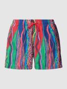 CARLO COLUCCI Badehose mit Allover-Muster Modell 'Knit Print' in Marin...