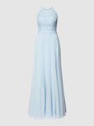 Luxuar Abendkleid mit Neckholder in Hellblau, Größe 36