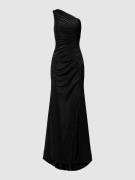 Luxuar Abendkleid mit One-Shoulder-Träger in Black, Größe 34