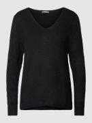 Montego Strickpullover mit U-Boot-Ausschnitt in Black, Größe M