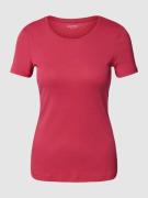 Montego T-Shirt mit Rundhalsausschnitt in Neon Pink, Größe L