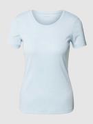 Montego T-Shirt mit Rundhalsausschnitt in Hellblau Melange, Größe S