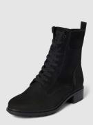Tamaris Boots aus Leder-Mix Modell 'Velo' in Black, Größe 39