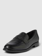 Tamaris Loafers aus Leder in unifarbenem Design in Black, Größe 38