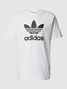 adidas Originals T-Shirt mit Label-Print Modell 'TREFOIL' in Weiss, Gr...