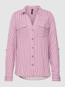 Vero Moda Bluse mit Brusttaschen Modell 'BUMPY' in Rosa, Größe XS