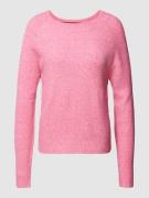 Vero Moda Strickpullover mit Rundhalsausschnitt Modell 'DOFFY' in Pink...