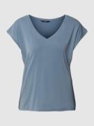 Vero Moda T-Shirt mit V-Ausschnitt Modell 'FILLI' in Bleu, Größe XS
