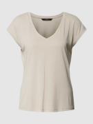 Vero Moda T-Shirt mit V-Ausschnitt Modell 'FILLI' in Taupe, Größe M