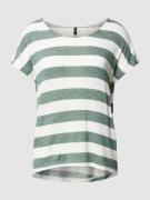 Vero Moda T-Shirt mit Streifenmuster in Schilf, Größe XS