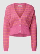 Only Cardigan mit V-Ausschnitt Modell 'LASA' in Pink, Größe S