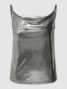 Only Tanktop mit Wasserfall-Ausschnitt Modell 'MELIA' in Silber, Größe...