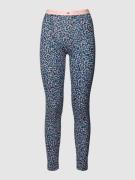 Tommy Jeans Leggings mit floralem Allover-Muster in Blau, Größe XS