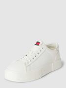 Tommy Jeans Sneaker in unifarbenem Design in Ecru, Größe 36