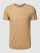 Tommy Jeans Slim Fit T-Shirt mit Rundhalsausschnitt in Sand, Größe S