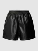 Noisy May Shorts in Leder-Optik Modell 'ANDY' in Black, Größe L