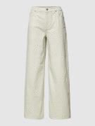 NA-KD Wide Fit Jeans mit Karomuster in Gruen, Größe 40