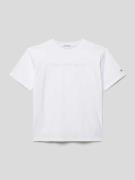 Calvin Klein Jeans T-Shirt mit Label-Stitching Modell 'RAISED' in Weis...