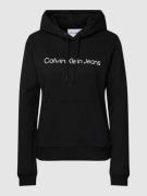 Calvin Klein Jeans Hoodie mit Label-Print in Black, Größe XS