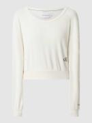 Calvin Klein Jeans Cropped Sweatshirt aus Cord in Offwhite, Größe L