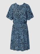 B.Young Knielanges Kleid mit Animal-Print Modell 'Joella' in Bleu, Grö...
