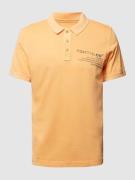 Tom Tailor Poloshirt  mit Label-Print in Orange, Größe M