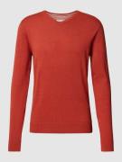 Tom Tailor Strickpullover mit Label-Stitching Modell 'BASIC' in Rot, G...