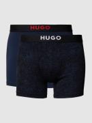 HUGO Trunks mit Logo-Bund in Dunkelblau, Größe XS