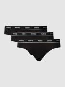 HUGO Slip mit Label-Print im 3er-Pack in Black, Größe L